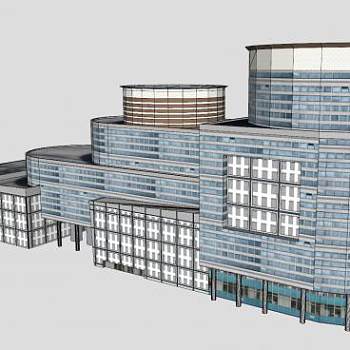 印度售楼处大楼SU模型下载_sketchup草图大师SKP模型