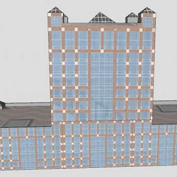 楼房公司售楼处SU模型下载_sketchup草图大师SKP模型