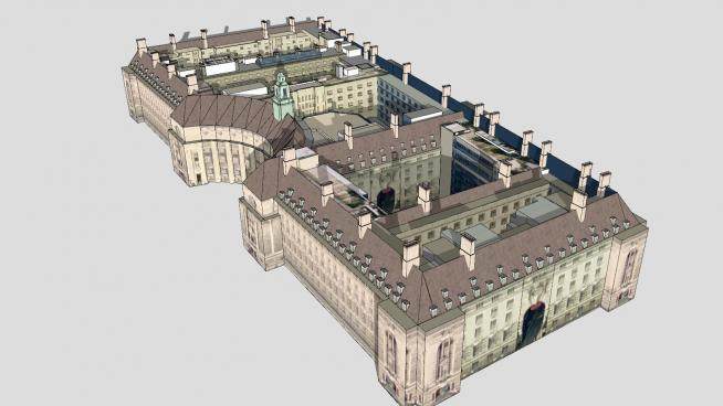 伦敦大会堂建筑SU模型下载_sketchup草图大师SKP模型