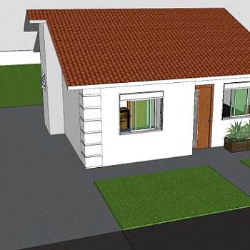 标准钢框架建筑SU模型下载_sketchup草图大师SKP模型