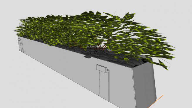 花园植物种植盆栽SU模型下载_sketchup草图大师SKP模型