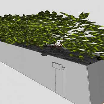 花园植物种植盆栽SU模型下载_sketchup草图大师SKP模型