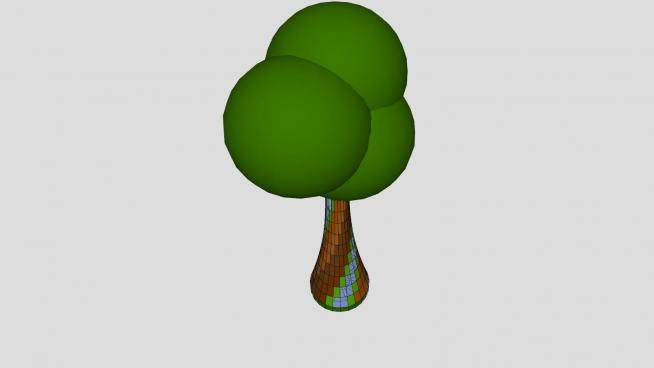 绿叶乔木植物SU模型下载_sketchup草图大师SKP模型