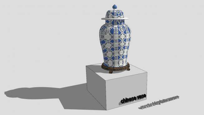 中式陶制瓷瓶SU模型下载_sketchup草图大师SKP模型