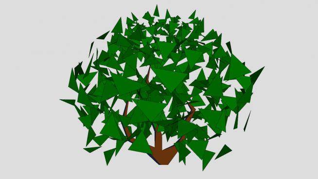 几何体灌木植物SU模型下载_sketchup草图大师SKP模型