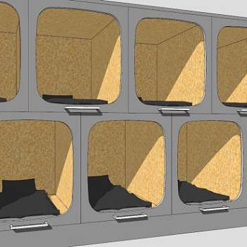 现代胶囊小屋SU模型下载_sketchup草图大师SKP模型
