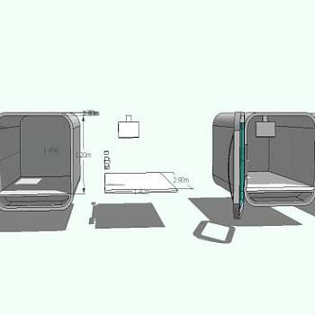 胶囊公寓住宿SU模型下载_sketchup草图大师SKP模型