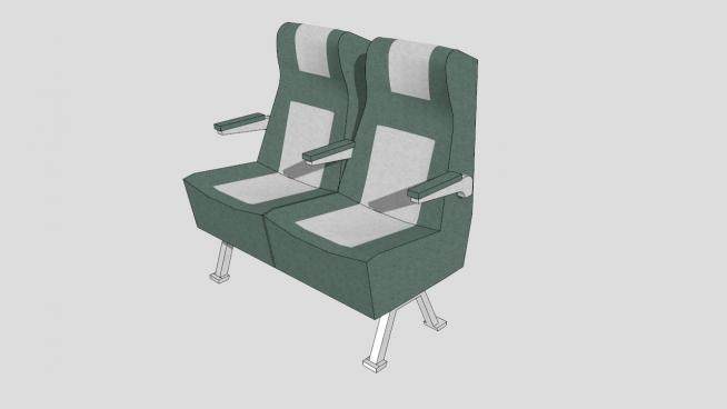客车座位椅子SU模型_su模型下载 草图大师模型_SKP模型