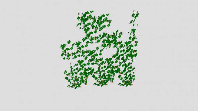 绿墙攀缘植物SU模型下载_sketchup草图大师SKP模型