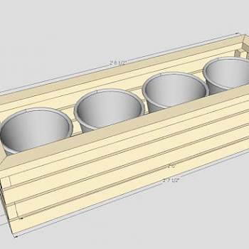 长方形种植花盆花架SU模型下载_sketchup草图大师SKP模型