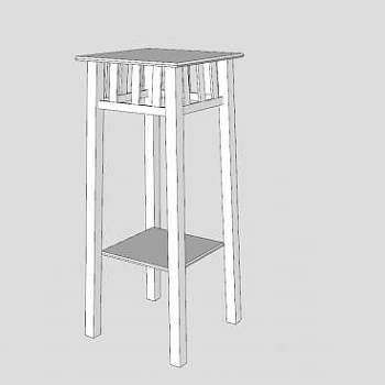 室内盆栽观赏花架SU模型下载_sketchup草图大师SKP模型