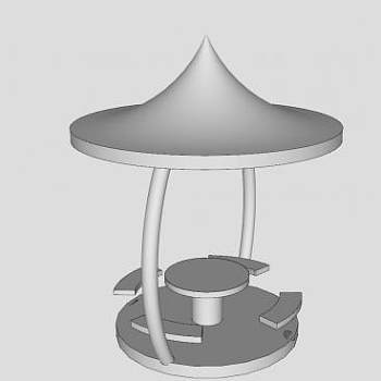 公园花架凉亭座椅SU模型下载_sketchup草图大师SKP模型