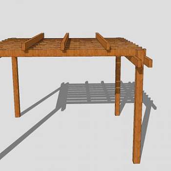 木制园艺藤架花架SU模型下载_sketchup草图大师SKP模型