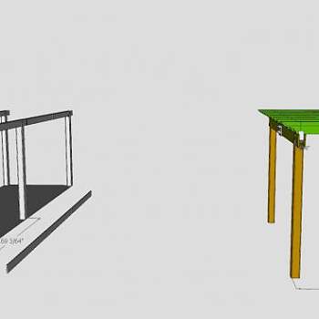 便携式绿廊藤架SU模型下载_sketchup草图大师SKP模型