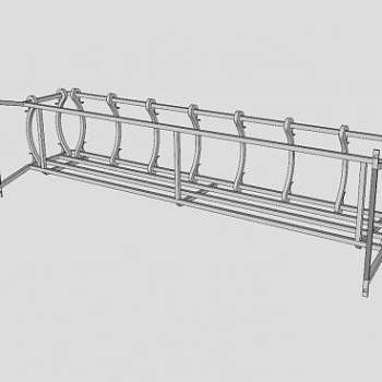 壁挂式铁艺花架SU模型下载_sketchup草图大师SKP模型