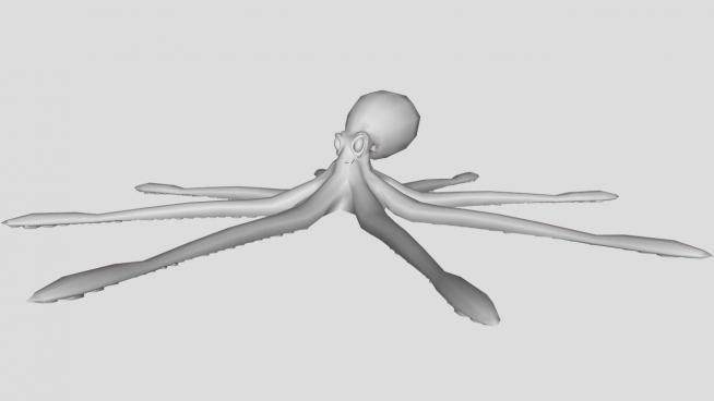 八爪章鱼动物SU模型下载_sketchup草图大师SKP模型