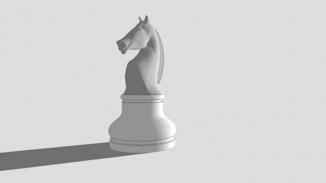 国际象棋的骑士SU模型下载_sketchup草图大师SKP模型