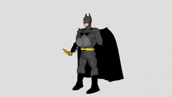 蝙蝠侠人物SU模型下载_sketchup草图大师SKP模型