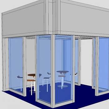 店铺概念设计SU模型下载_sketchup草图大师SKP模型