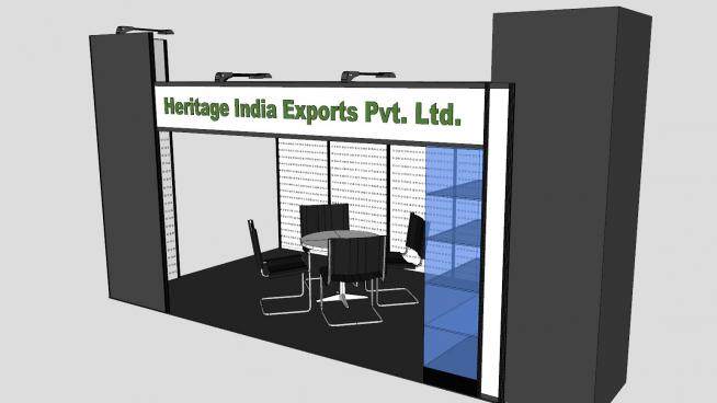 印度传统出口公司店铺SU模型下载_sketchup草图大师SKP模型