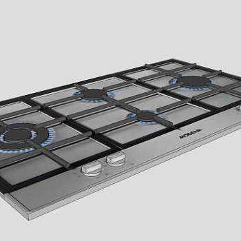 嵌入式四眼燃气灶SU模型下载_sketchup草图大师SKP模型