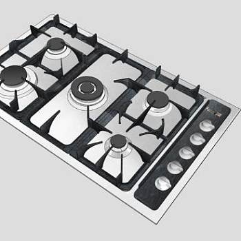 嵌入式燃气灶灶具SU模型下载_sketchup草图大师SKP模型