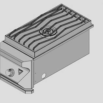 下进风单灶燃气灶SU模型下载_sketchup草图大师SKP模型