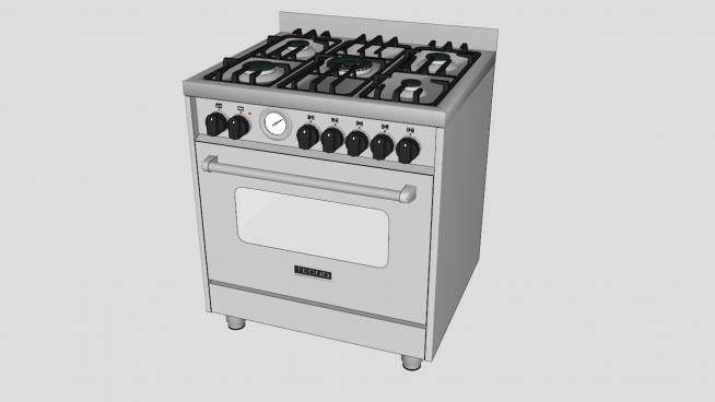 烤箱和燃气灶的集成灶SU模型下载_sketchup草图大师SKP模型