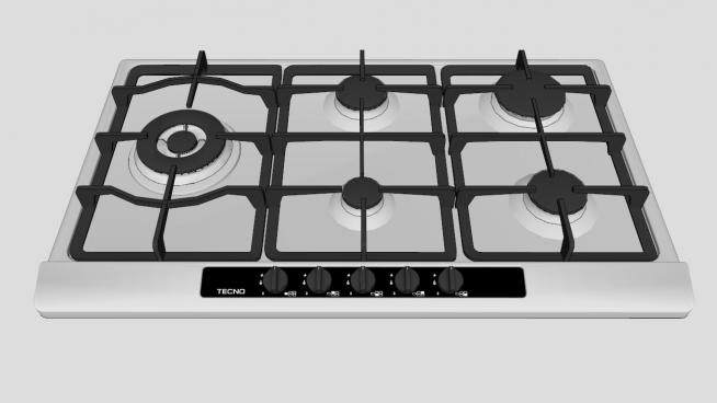 厨房烹饪电器燃气灶SU模型下载_sketchup草图大师SKP模型