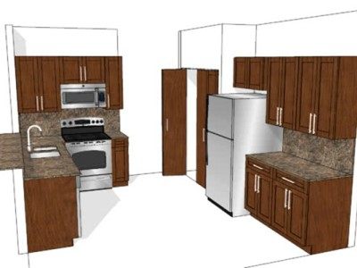 现代家居开放厨房SU模型下载_sketchup草图大师SKP模型