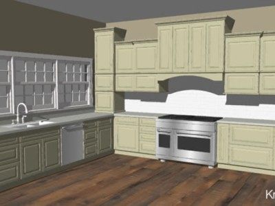 欧式风格家居开放厨房SU模型下载_sketchup草图大师SKP模型