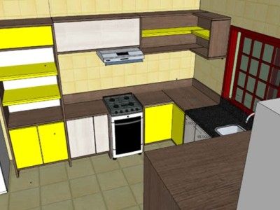 现代家居开放转角厨房SU模型下载_sketchup草图大师SKP模型