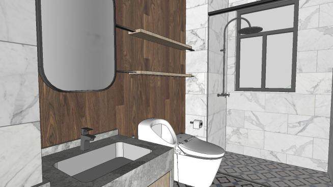 现代卫生间洗手间皂液器SU模型下载_sketchup草图大师SKP模型