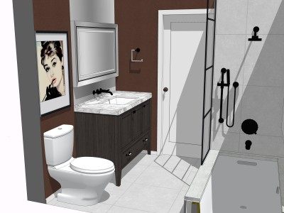 卫生间淋浴柜浴缸浴件装修SU模型下载_sketchup草图大师SKP模型