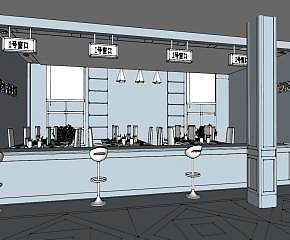 办事大厅接待大堂SU模型下载_sketchup草图大师SKP模型