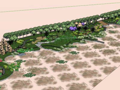 湿地公园景观园林SU模型下载_sketchup草图大师SKP模型
