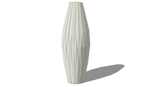 白色陶瓷花瓶SU模型下载_sketchup草图大师SKP模型