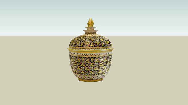 泰国陶瓷器皿SU模型下载_sketchup草图大师SKP模型