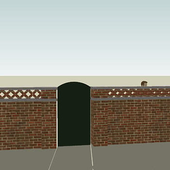 花园墙SU模型下载_sketchup草图大师SKP模型