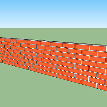 砖壁SU模型下载_sketchup草图大师SKP模型