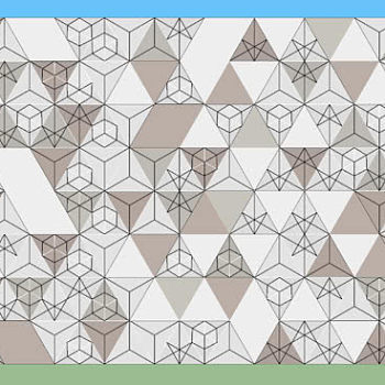 墙壁嵌板SU模型下载_sketchup草图大师SKP模型