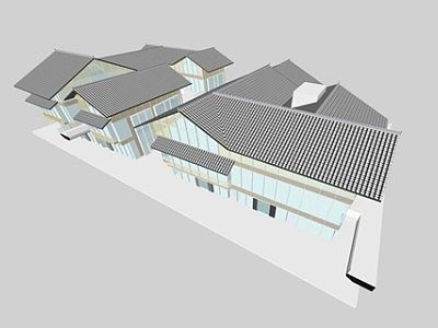 成都远洋太古里建筑SU模型下载_sketchup草图大师SKP模型