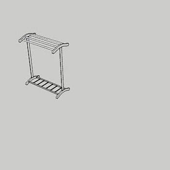 庭院晾衣挂架SU模型下载_sketchup草图大师SKP模型