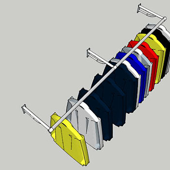衣物挂衣架SU模型下载_sketchup草图大师SKP模型