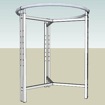 圆形挂衣架SU模型下载_sketchup草图大师SKP模型