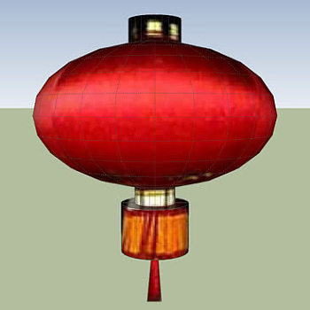 传统彩灯笼SU模型下载_sketchup草图大师SKP模型