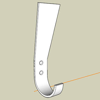 金属壁式挂钩SU模型下载_sketchup草图大师SKP模型