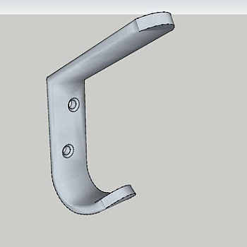 简单的衣帽钩SU模型下载_sketchup草图大师SKP模型