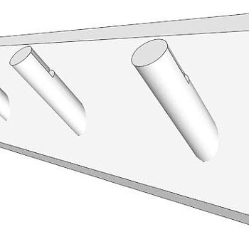 现代壁式排钩SU模型SU模型下载_sketchup草图大师SKP模型