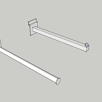 嵌墙式衣架杆SU模型下载_sketchup草图大师SKP模型